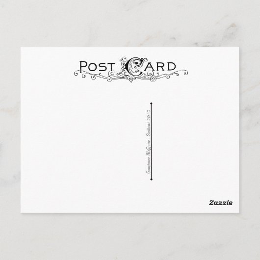  zeilboot Briefkaart (Achterkant)