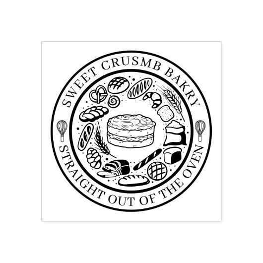 Zeilboot Brood Bakkerij Zakkenstempel Rubberstempel (Afrduk)