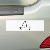 zeilboot bumpersticker (Op auto)