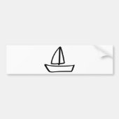 zeilboot bumpersticker (Voorkant)