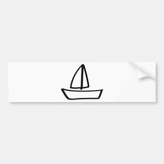 zeilboot bumpersticker (Voorkant)