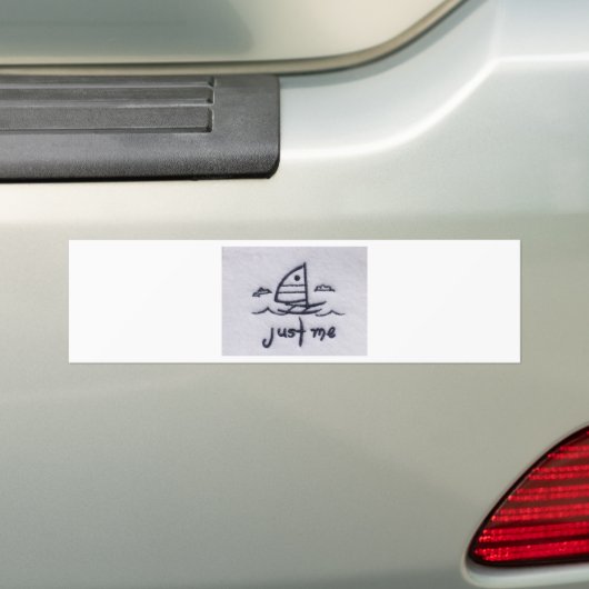 Zeilboot Bumpersticker (Op auto)