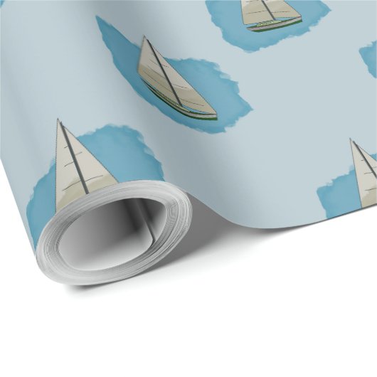 Zeilboot Cadeaupapier (Rol Hoek)