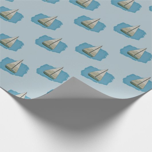 Zeilboot Cadeaupapier (Hoek)