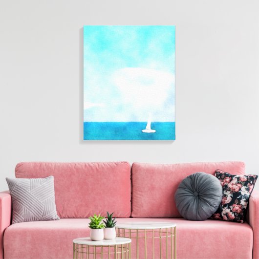 Zeilboot Canvas Afdruk (Insitu (Woonkamer))