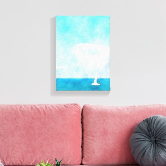 Zeilboot Canvas Afdruk (Insitu (Woonkamer))