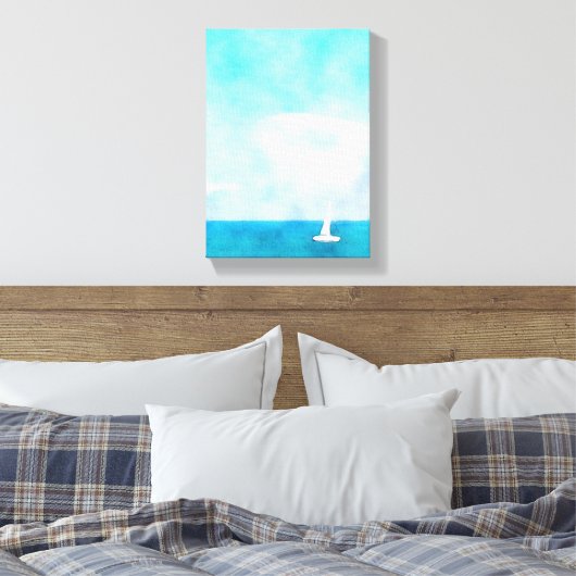 Zeilboot Canvas Afdruk (Insitu (Slaapkamer))