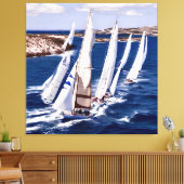Zeilboot Canvasprint Canvas Afdruk (Insitu (Woonkamer))