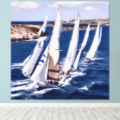 Zeilboot Canvasprint Canvas Afdruk (Insitu (Houten vloer))