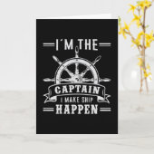 Zeilboot Captain Sailor Zee cadeau idee Kaart (Gele Bloem)