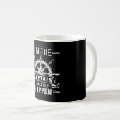 Zeilboot Captain Sailor Zee cadeau idee Koffiemok (Voorkant rechts)