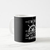 Zeilboot Captain Sailor Zee cadeau idee Koffiemok (Voorkant links)