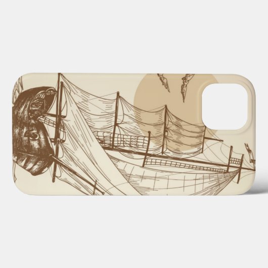 zeilboot Case-Mate iPhone case (Achterkant (horizontaal))