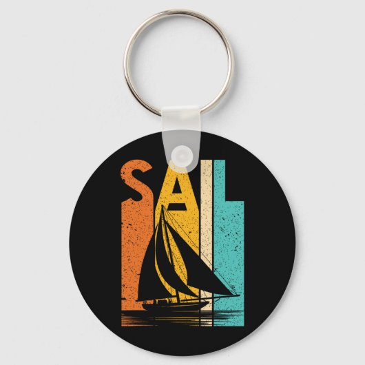 zeilboot Crew Boat Owner Boat Sleutelhanger (Voorkant)