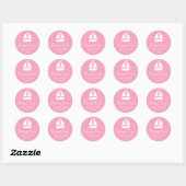 Zeilboot Dank u Etiketten (Roze) (Vel)