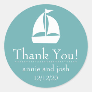 Zeilboot Dank u Labels (Zee Foam)