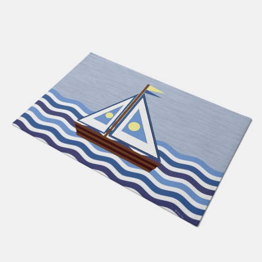 Zeilboot deurmat (Schuin)