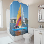 Zeilboot Douchegordijn (In situ)