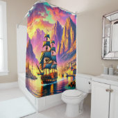 Zeilboot Douchegordijn (In situ)