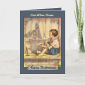 Zeilboot droomt van pensioen kaart (Voorkant)