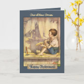 Zeilboot droomt van pensioen kaart (Gele Bloem)