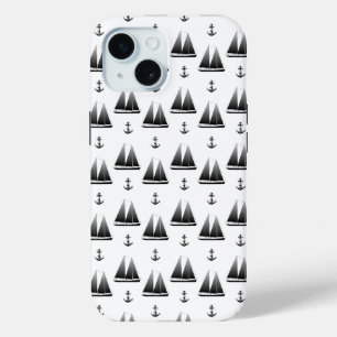 Zeilboot en anker iPhone 15 case