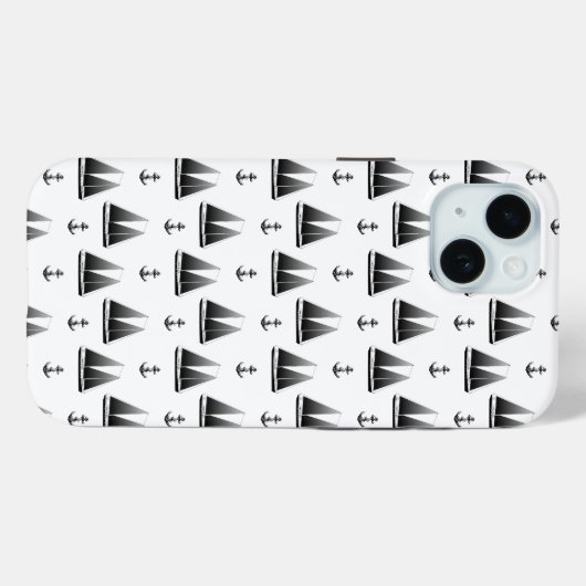 Zeilboot en anker Case-Mate iPhone case (Achterkant (horizontaal))