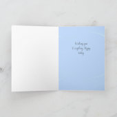 Zeilboot en anker Nautical Happy Birthday Kaart (Binnen)