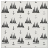 Zeilboot en anker stof (Swatch)