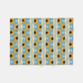 Zeilboot en ankerpatroon fleece deken (Voorkant (Horizontaal))