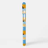 Zeilboot en ankerpatroon iPhone hoesje (Linkerkant)