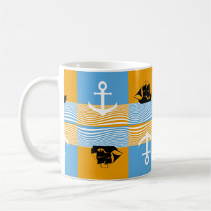 Zeilboot en ankerpatroon koffiemok