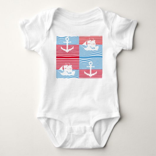 Zeilboot en ankerpatroon romper (Voorkant)