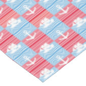 Zeilboot en ankerpatroon tafelkleed (Gekanteld)