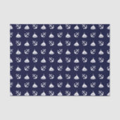 Zeilboot en ankerpatroon tissuepapier (Voorkant)