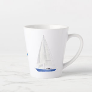 Zeilboot en Blauwe Anker Scheepvaart Latte Mok