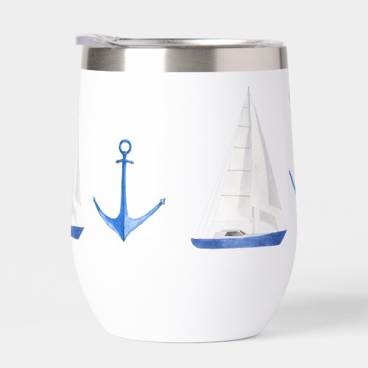 Zeilboot en Blue Anchor Nautische Wijnkoeler (Rechts)