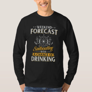 Zeilboot En Drinken Grafisch Vrouwen Mannen Zeilen T-shirt