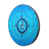 Zeilboot en kompas Roos Dartbord (Voorkant Rechts)