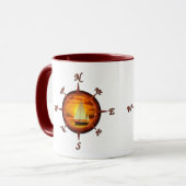 Zeilboot en kompas Roos Mok (Voorkant links)