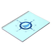 Zeilboot en kompas Roos Notitieboek (Linkerzijde)