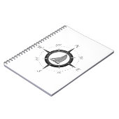 Zeilboot en kompas Roos Notitieboek (Linkerzijde)