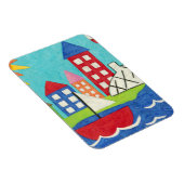 Zeilboot en luchtballon met Cityscape Magneet (Rechterzijde)