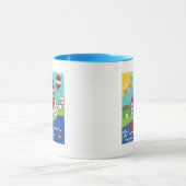 Zeilboot en luchtballon met Cityscape Mok (Midden)