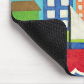 Zeilboot en luchtballon met Cityscape Muismat (Hoek)