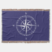 Zeilboot en meer Nautical Ship Compass Deken (Voorkant)