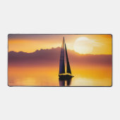 Zeilboot en oceaanzonne-energie bureaumat (Voorkant)