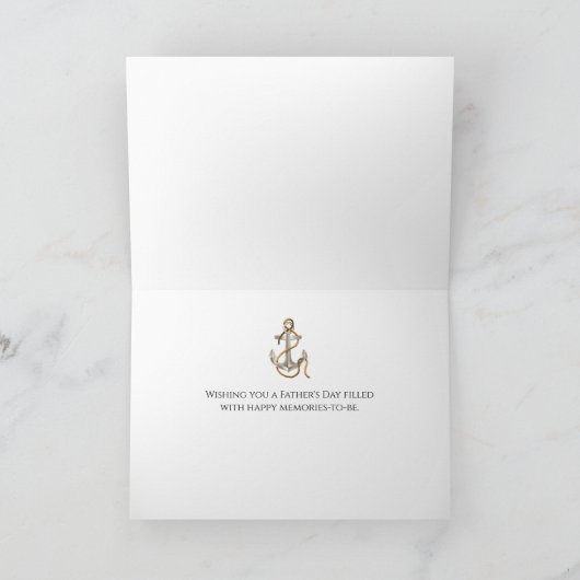 Zeilboot en Regenboog Vaderdag Kaart (Binnen)