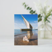 Zeilboot en -schaal | Mozambique, Benguerra Lodge Briefkaart (Staand voorkant)