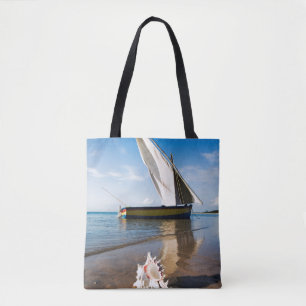 Zeilboot en -schaal   Mozambique, Benguerra Lodge Tote Bag